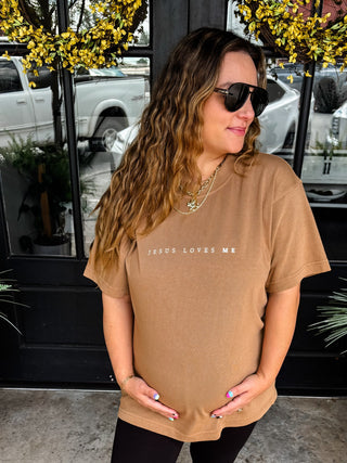 Jesus Loves Me & You Camel Tee
