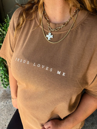 Jesus Loves Me & You Camel Tee