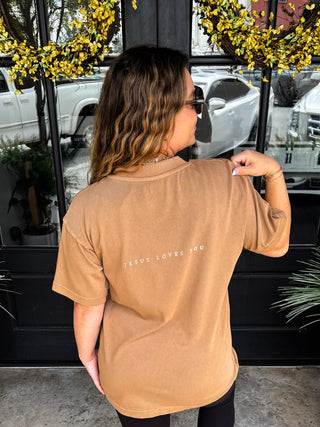 Jesus Loves Me & You Camel Tee
