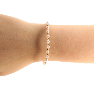 Luci Pearl Bracelet in Gold | Beaded Blondes