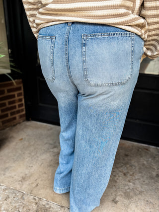 Featherweight Elastic Waistband Baggy Jeans | Judy Blue