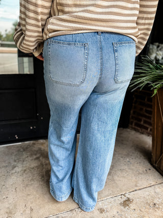 Featherweight Elastic Waistband Baggy Jeans | Judy Blue