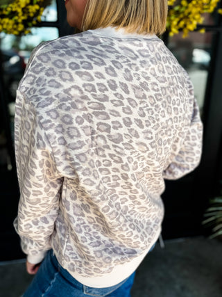 Lilah Leopard Mockneck Sweatshirt