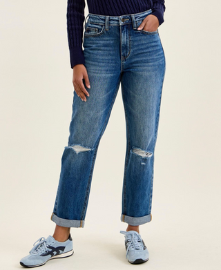 Billie Rigid Magic Boyfriend Classic Stone Blue Jean | Judy Blue
