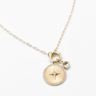 Mini Paperclip Toggle Charm Necklace | Sis Kiss