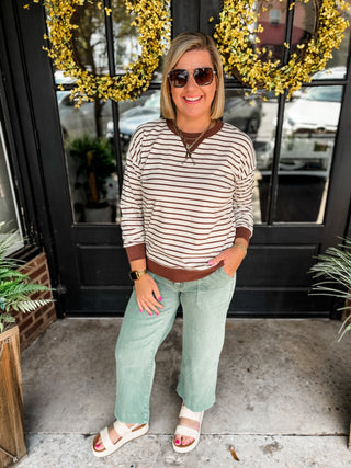 Sage Cropped Wide Leg Denim Pants | Zenana
