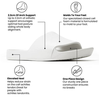 White - Archies Arch Support Slides
