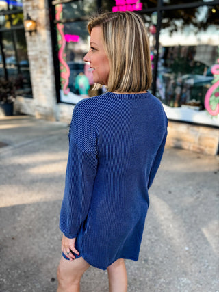 Long Sleeve Ribbed Dress | Multiple Colors