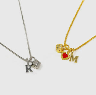 Solid Small Initial Charm | Sis Kiss