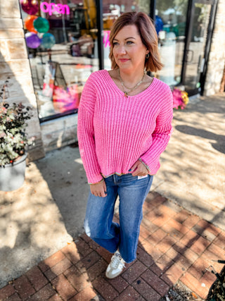Pink Pop Knit Sweater