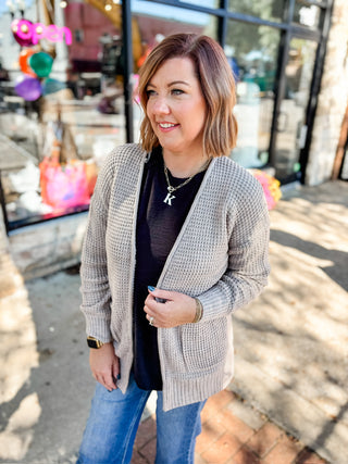 Easy Layers Waffle Cardigan