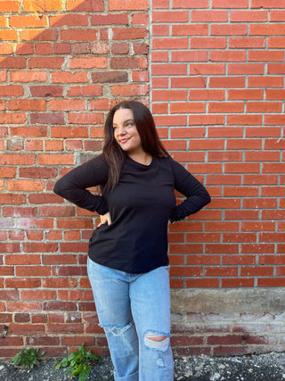 Basic Round Neck Long Sleeve Top