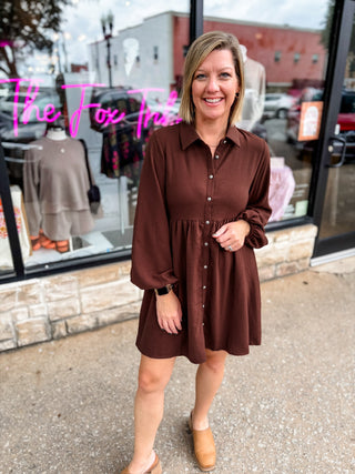 Chocolate Button Dress
