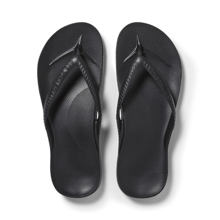 Black - Archies Arch Support Flip Flops