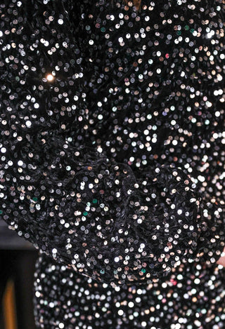 Black Old Flame Sequin Dress