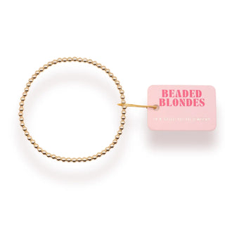 3mm Gold Beaded Bracelet | Beaded Blondes
