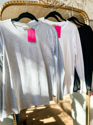 Basic Round Neck Long Sleeve Top