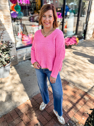 Pink Pop Knit Sweater