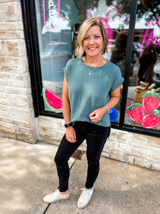 Black Pull On Shield Pocket Skinny | Judy Blue