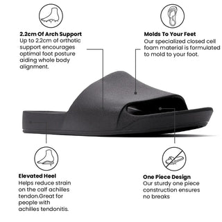 Black - Archies Arch Support Slides