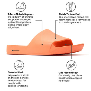 Peach - Archies Arch Support Slides