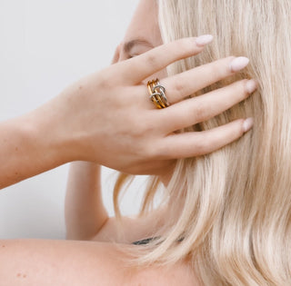 Mixed Metal Stacked RIng