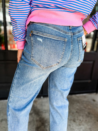 Billie Rigid Magic Boyfriend Classic Stone Blue Jean | Judy Blue