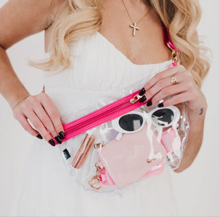 Pink Clear Stadium Bum Bag