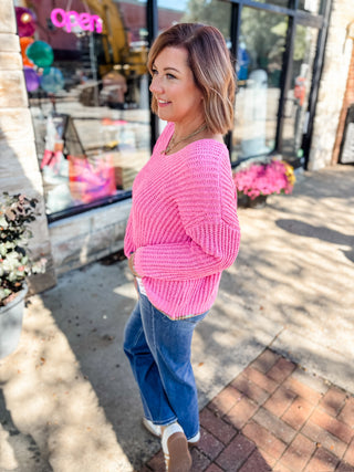 Pink Pop Knit Sweater