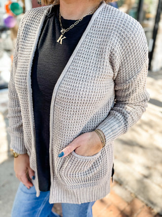 Easy Layers Waffle Cardigan