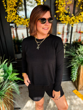 Easy Does It Long Sleeve Ribbed Set