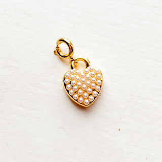 Puffy Pearl Heart Charm | Chanelle