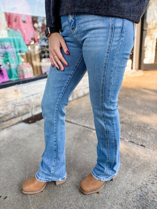 Exaltation Seam Detail Bootcut Jeans | Lovervet