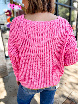 Pink Pop Knit Sweater