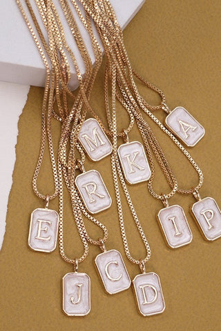 Pearl Initial Pendent Necklace
