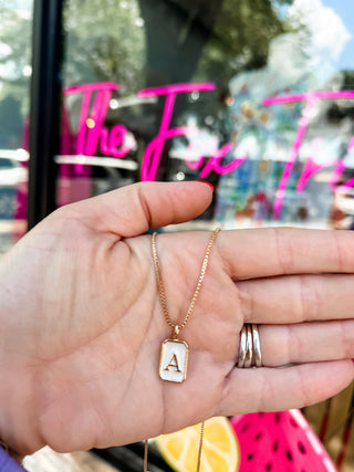 Pearl Initial Pendent Necklace