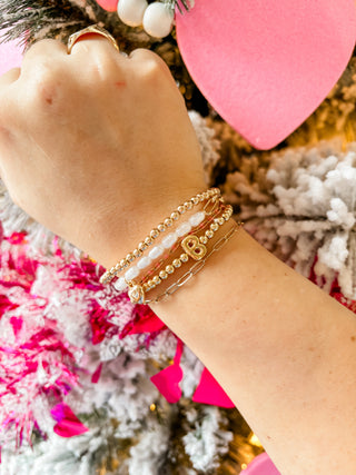 Bubble Letter Beaded Bracelet
