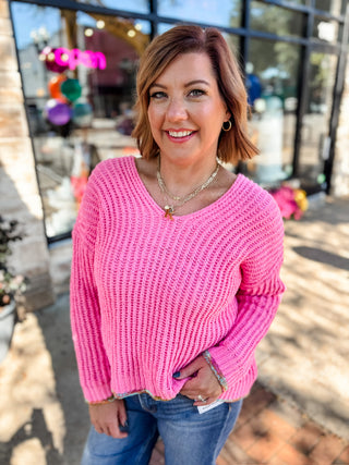 Pink Pop Knit Sweater
