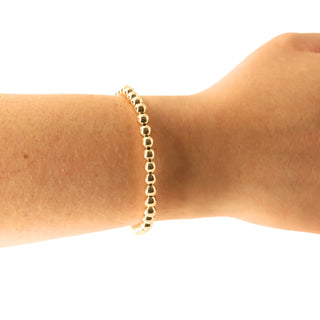 5mm Gold Beaded Bracelet | Beaded Blondes