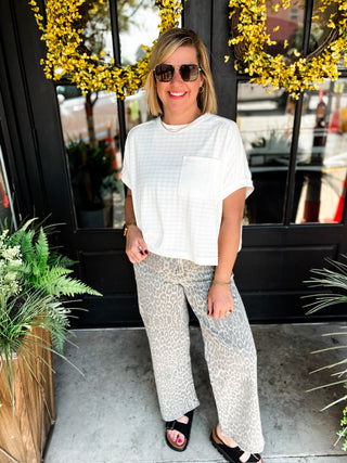 White Sutton Textured Top