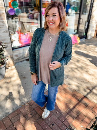 Easy Layers Waffle Cardigan