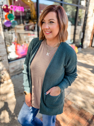 Easy Layers Waffle Cardigan