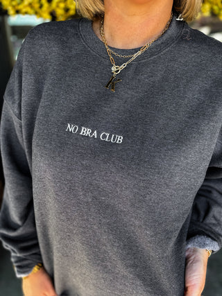 No Bra Club Embroidered Sweatshirt