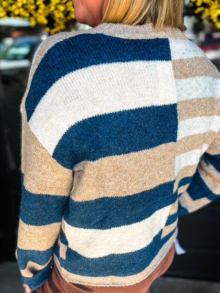 Blue Aspen Colorblock Sweater
