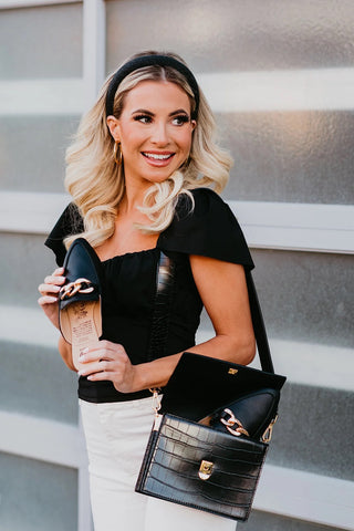Black Downtown Girl Mule | Rollasole