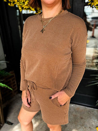 Easy Does It Long Sleeve Ribbed Set