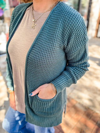 Easy Layers Waffle Cardigan