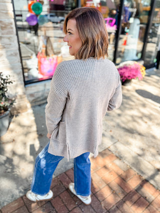 Easy Layers Waffle Cardigan