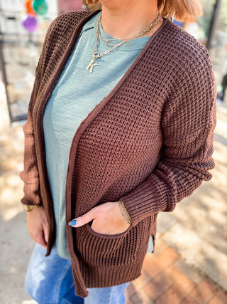 Easy Layers Waffle Cardigan