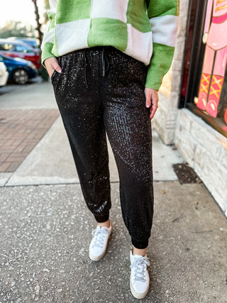 Sequin Joggers